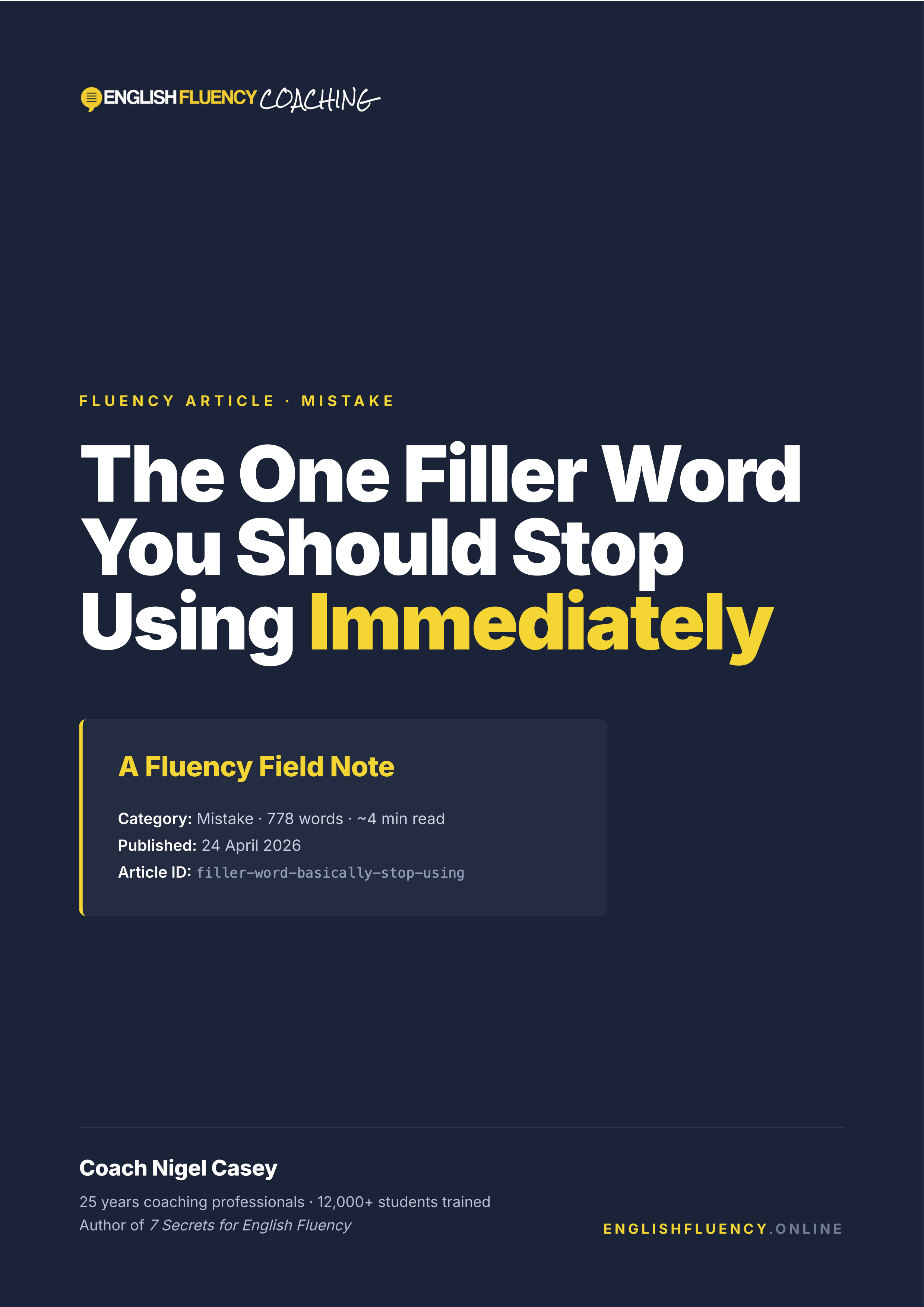The One Filler Word You Should Stop Using Immediately cover